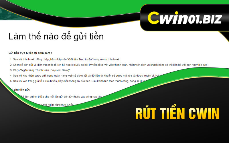 rút tiền cwin